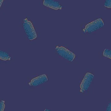 Cosmetic bottle seamless pattern. Background for spa. Illustrazione stock