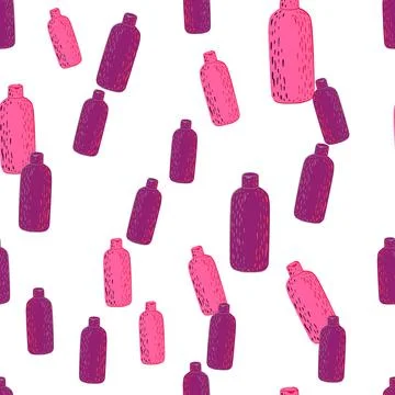 Cosmetic bottle seamless pattern. Background for spa. 스톡 일러스트