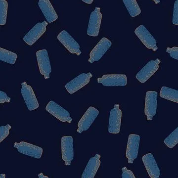 Cosmetic bottle seamless pattern. Background for spa. Stock Illustration