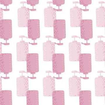 Cosmetic bottle seamless pattern. cosmetics toiletries background. Stock Illustration