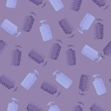 Cosmetic bottle seamless pattern. cosmetics toiletries background. Stock Illustration