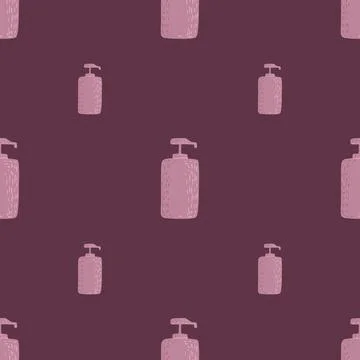 Cosmetic bottle seamless pattern. cosmetics toiletries background. Illustrazione stock