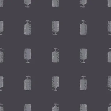 Cosmetic bottle seamless pattern. cosmetics toiletries background. Stock Illustration