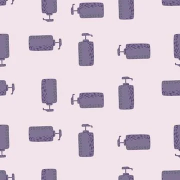 Cosmetic bottle seamless pattern. cosmetics toiletries background. Stock Illustration
