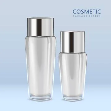 Cosmetic bottle set Stock Illustration