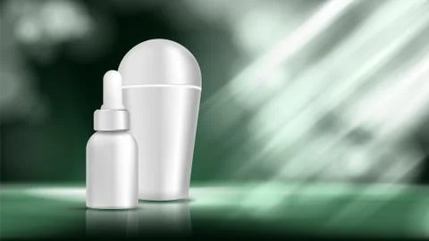 Cosmetic Bottle Template Vector. Premium Product. Promotion Element. Skin Care Stock Illustration