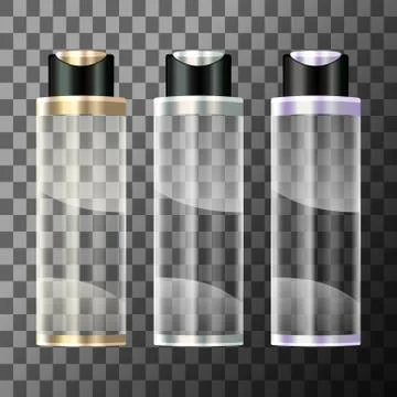 Cosmetic bottle on transparent background Stock Illustration