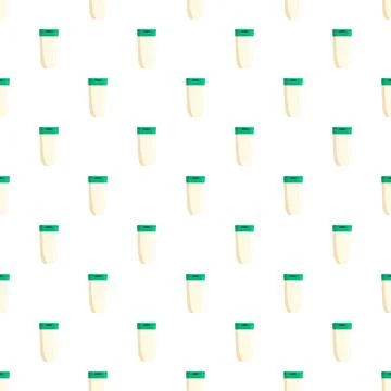 Cosmetic bottles displaying a seamless pattern design Stock Illustration