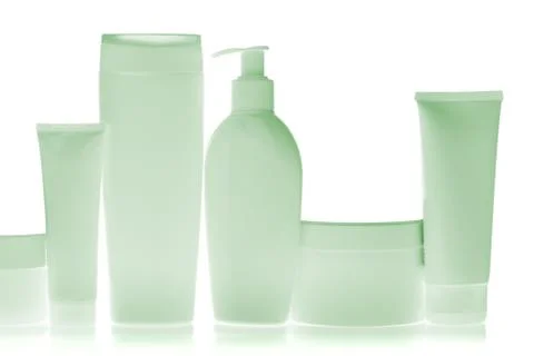 Cosmetic bottles Stock Photos