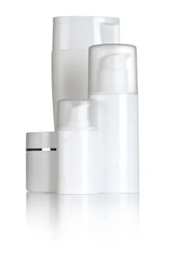 Cosmetic bottles Stock Photos