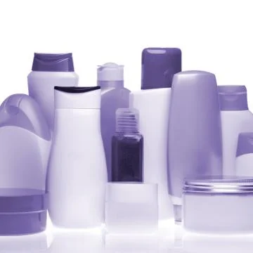 Cosmetic bottles Stock Photos