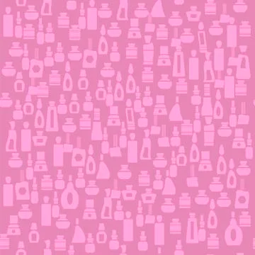 Cosmetic Bottles Seamless Pattern Stock Illustration