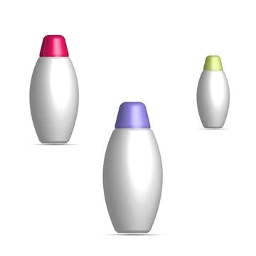 Cosmetic Bottles Set with Multi  Mockup Ilustración de archivo