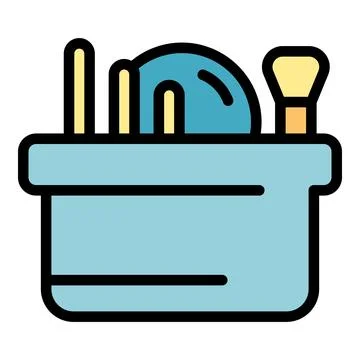 Cosmetic box icon vector flat Illustrazione stock