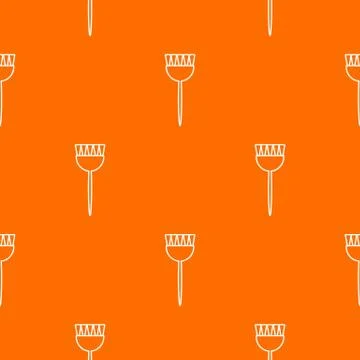Cosmetic brush pattern vector orange Stock Illustration
