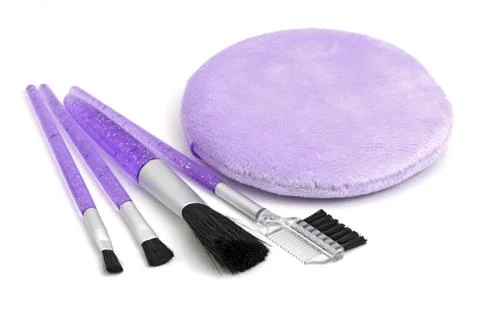 Cosmetic brushes Stock Photos