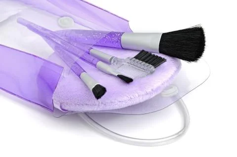 Cosmetic brushes Stock Photos