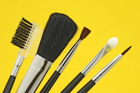 Cosmetic brushes Stock Photos