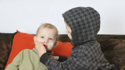 Cosmetic children's game. Stock Footage 10824336
