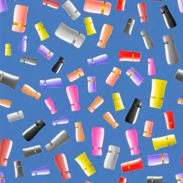 Cosmetic Colored Tubes Seamless Pattern Stockillustratie