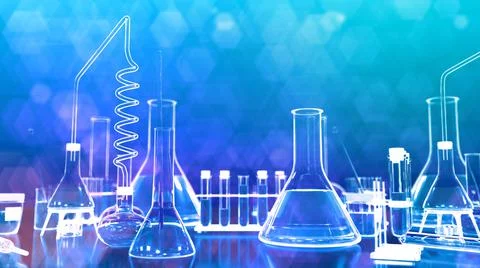 Cosmetic concept, lab test tubes イラスト素材
