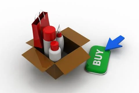 Cosmetic containers  with box Free Stock Illustration