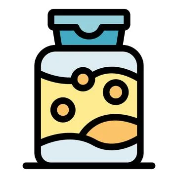 Cosmetic cream jar with bubbles floating inside Stock Illustration
