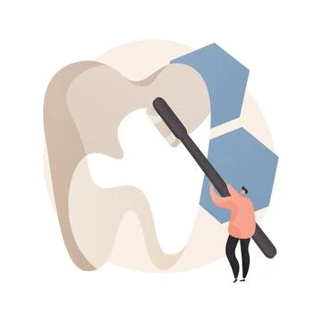 Cosmetic dentistry abstract concept vector illustration. Stock Illustration