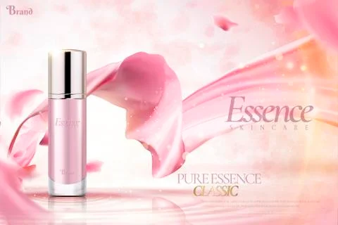 Cosmetic essence ads Stock-Illustration