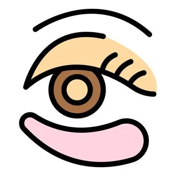 Cosmetic eye patch icon vector flat Stock Illustration