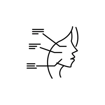Cosmetic face analysis icon. Element of beauty and anti aging icon for mobile Stock Illustration