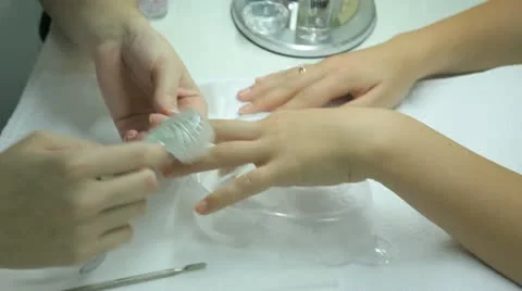 Cosmetic finger Stock Footage 12746806