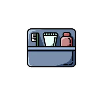 Cosmetic flat kit icon. Vector isolated element Stock Illustration