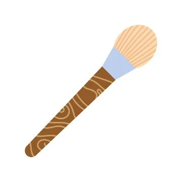 Cosmetic handle brush Illustration