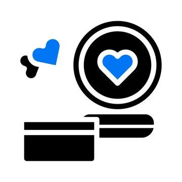 Cosmetic icon solid blue black style valentine illustration vector element .. Stockillustratie