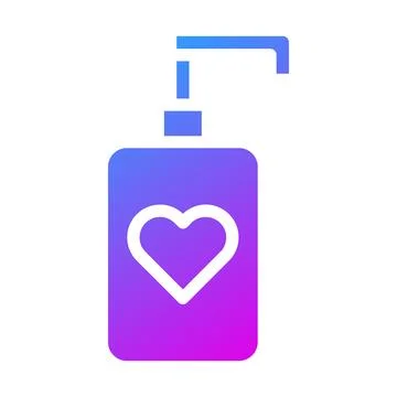 Cosmetic icon solid gradient style valentine illustration vector element an.. 库存插图