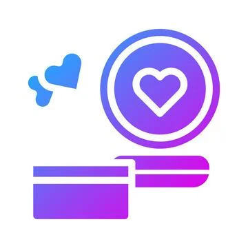 Cosmetic icon solid gradient style valentine illustration vector element an.. 库存插图
