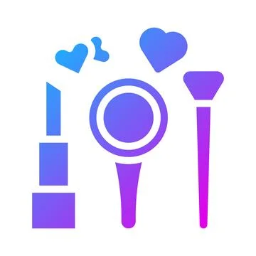 Cosmetic icon solid gradient style valentine illustration vector element an.. 스톡 일러스트
