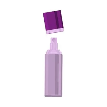 Cosmetic Jar or Bottle. Flat Icon Isolated on White Background. Stock Illustration