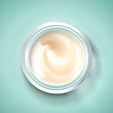 Cosmetic jar template 스톡 일러스트