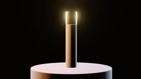 Cosmetic jars with gold inserts on black background, banner, mockup Stock Photos