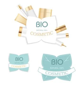 Cosmetic labels. Stock Illustration
