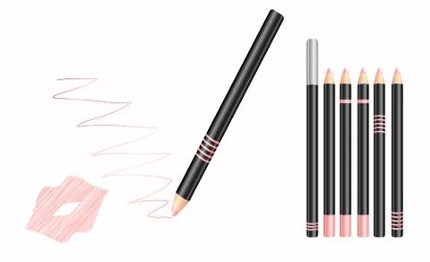 Cosmetic lip liner Stock Illustration