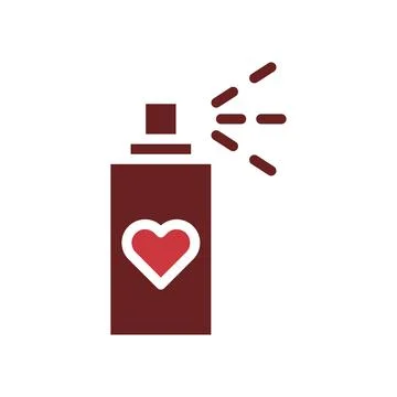Cosmetic love icon solid brown red style valentine illustration symbol perfec イラスト素材