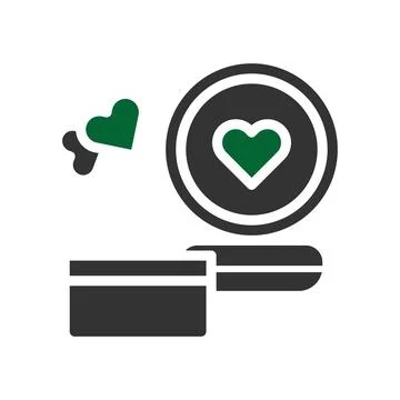 Cosmetic love icon solid grey green style valentine illustration symbol per.. Illustrazione stock