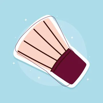 Cosmetic makeup brush Illustrazione stock