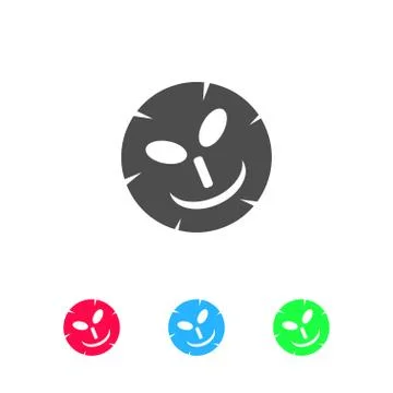 Cosmetic mask icon flat. Stock Illustration