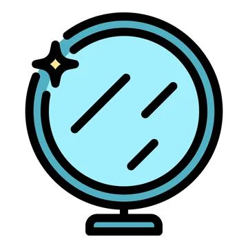 Cosmetic mirror icon vector flat Stock Illustration