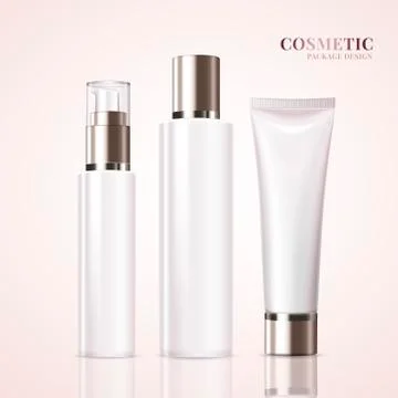 Cosmetic package design Illustrazione stock
