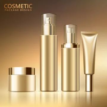 Cosmetic package design set Stock-Illustration